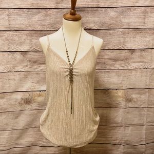 Mango beige sleeveless blouse